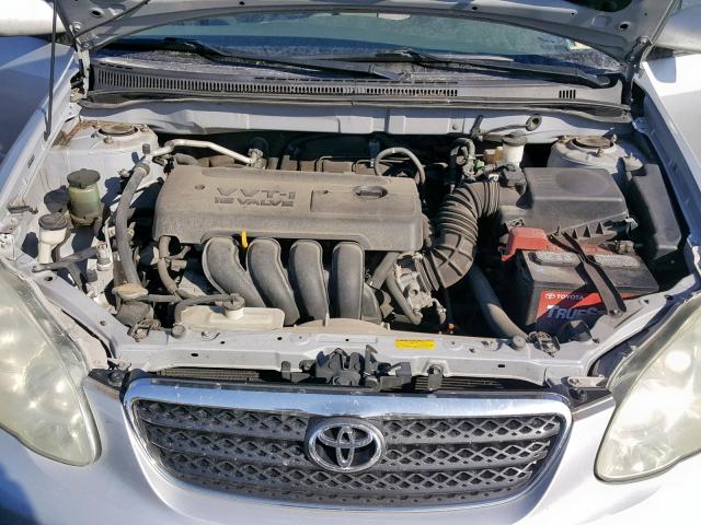 2T1BR32E15C489126 - 2005 TOYOTA COROLLA CE SILVER photo 7