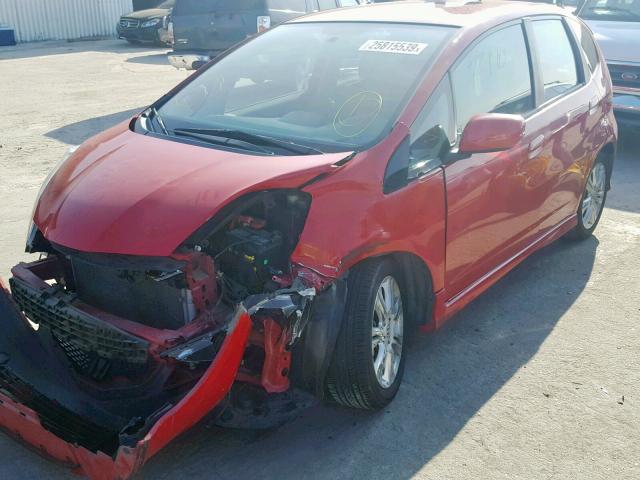 JHMGE88469S059740 - 2009 HONDA FIT SPORT RED photo 2