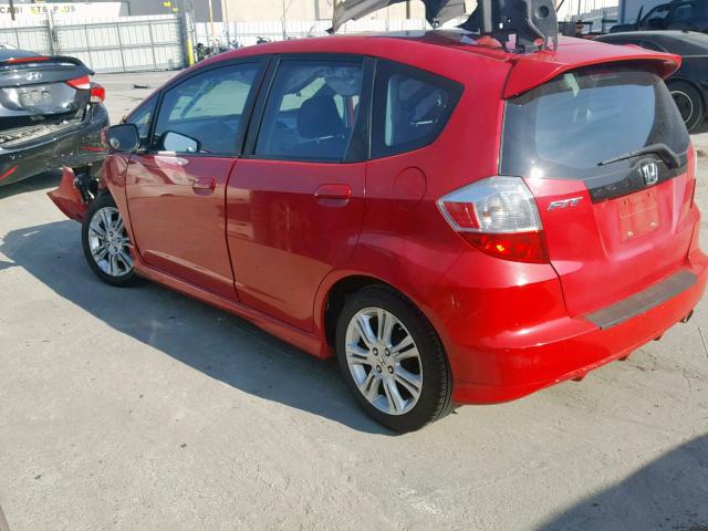 JHMGE88469S059740 - 2009 HONDA FIT SPORT RED photo 3