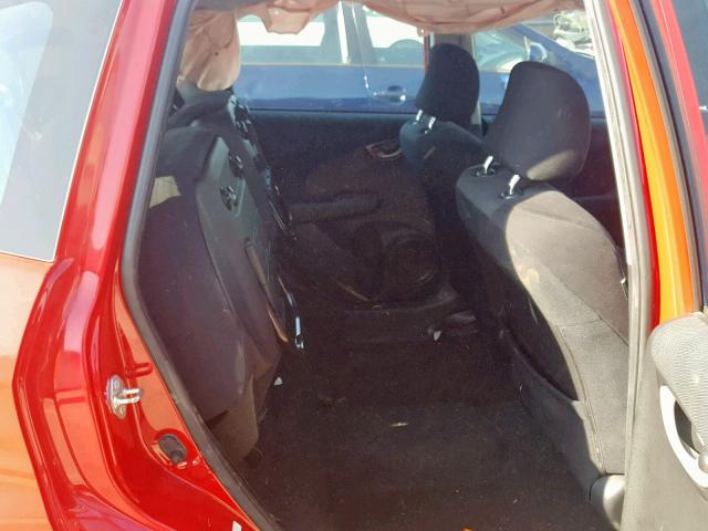 JHMGE88469S059740 - 2009 HONDA FIT SPORT RED photo 6