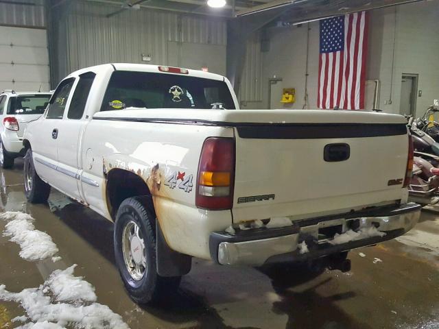 1GTEK19T71Z222633 - 2001 GMC NEW SIERRA WHITE photo 3