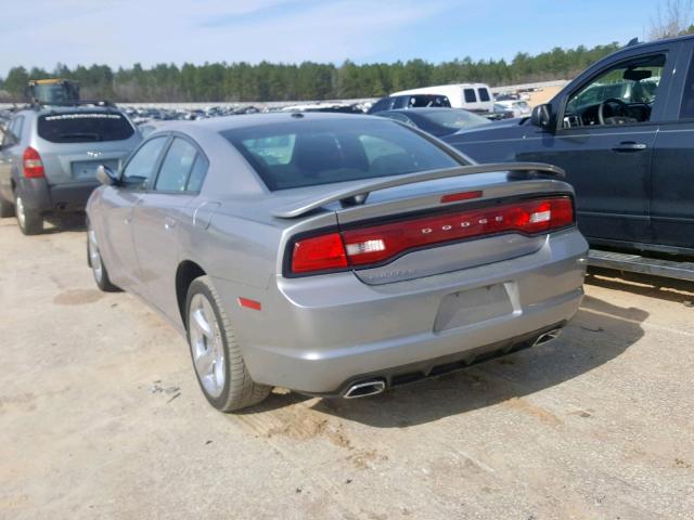 2C3CDXHG0DH655678 - 2013 DODGE CHARGER SX SILVER photo 3