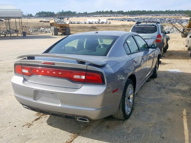 2C3CDXHG0DH655678 - 2013 DODGE CHARGER SX SILVER photo 4