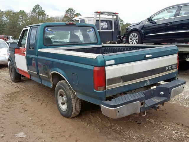 1FTEX15N3TKA46698 - 1996 FORD F150 GREEN photo 3