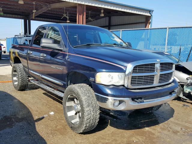 3D7KS28DX5G800268 - 2005 DODGE RAM 2500 S BLUE photo 1