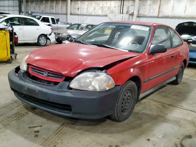 1HGEJ612XTL040953 - 1996 HONDA CIVIC DX RED photo 2