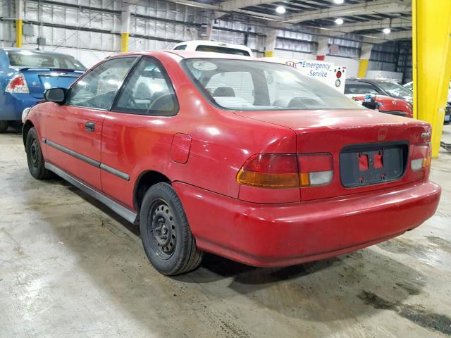 1HGEJ612XTL040953 - 1996 HONDA CIVIC DX RED photo 3