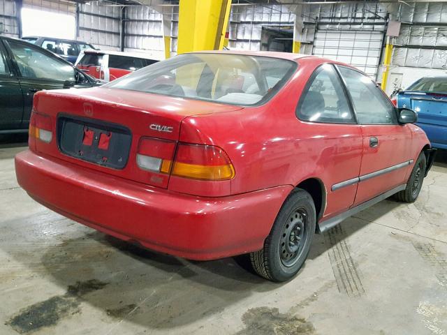 1HGEJ612XTL040953 - 1996 HONDA CIVIC DX RED photo 4