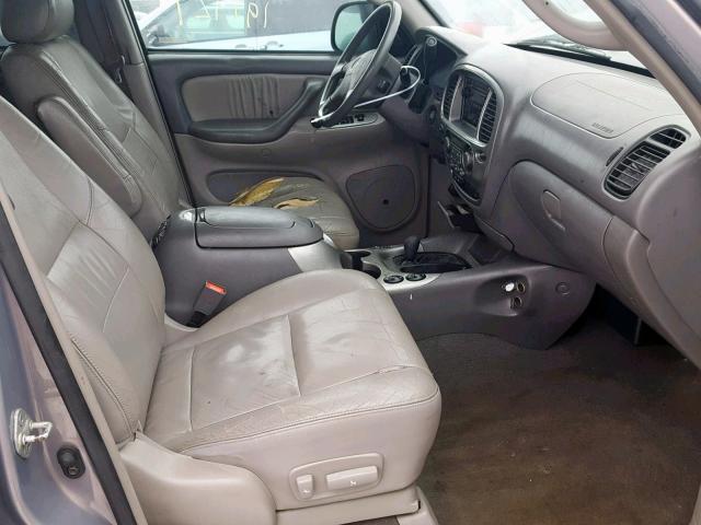 5TDBT48A81S004980 - 2001 TOYOTA SEQUOIA LI GRAY photo 5