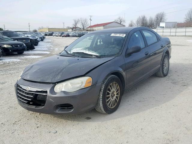 1C3EL46X34N421801 - 2004 CHRYSLER SEBRING LX GRAY photo 2