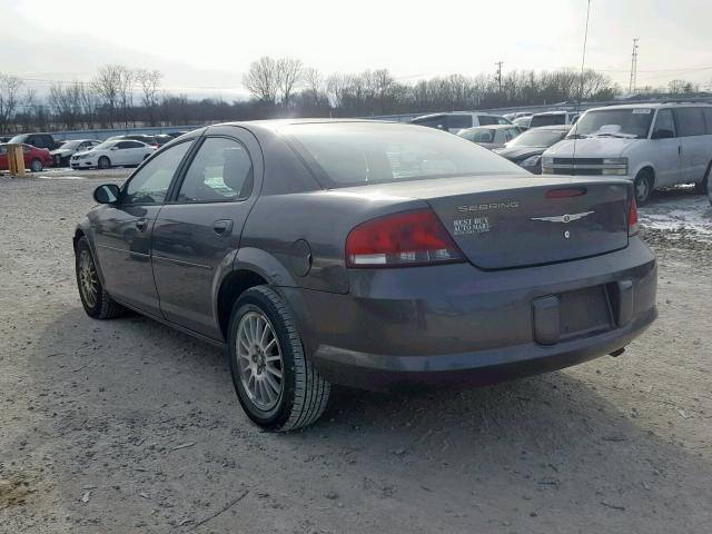 1C3EL46X34N421801 - 2004 CHRYSLER SEBRING LX GRAY photo 3