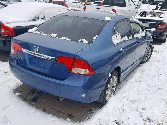 19XFA1F91BE018343 - 2011 HONDA CIVIC EXL BLUE photo 4