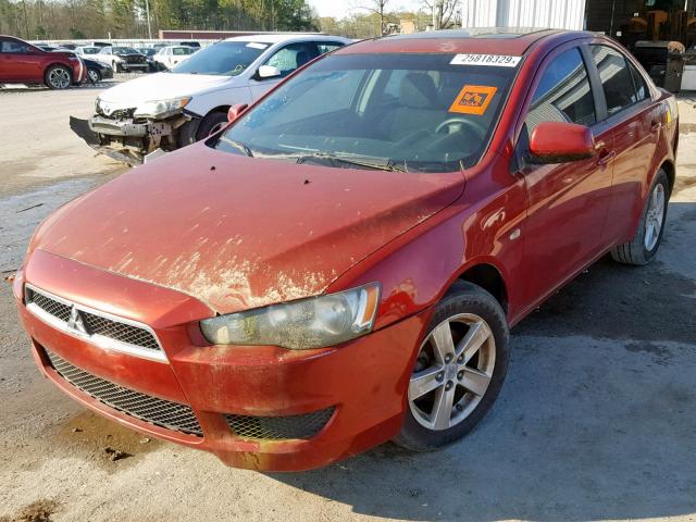 JA3AU26U68U037295 - 2008 MITSUBISHI LANCER ES RED photo 2