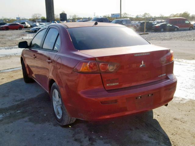 JA3AU26U68U037295 - 2008 MITSUBISHI LANCER ES RED photo 3