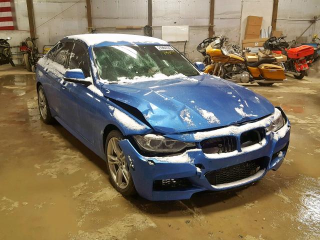 WBA3B9G51ENR92590 - 2014 BMW 335 XI BLUE photo 1