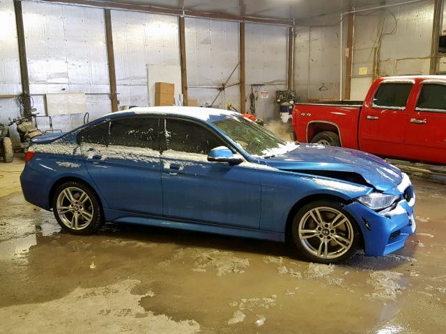 WBA3B9G51ENR92590 - 2014 BMW 335 XI BLUE photo 9