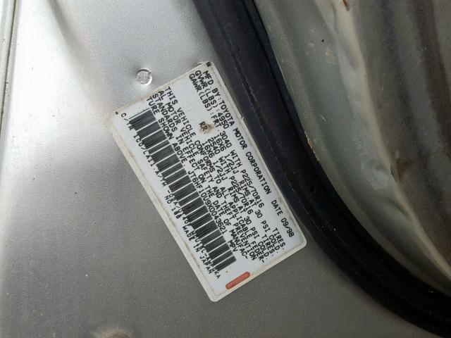 JT6HF10U9X0043621 - 1999 LEXUS RX 300 SILVER photo 10