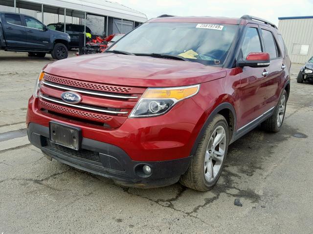 1FM5K7F8XFGB26593 - 2015 FORD EXPLORER L BURGUNDY photo 2