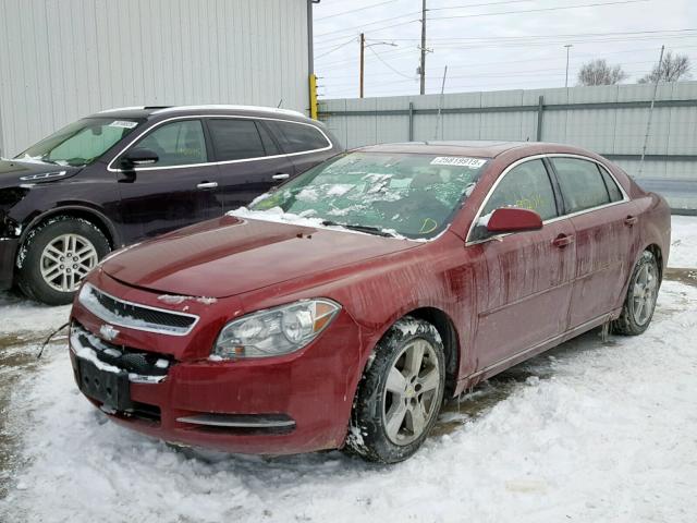 1G1ZD5EB3AF146015 - 2010 CHEVROLET MALIBU 2LT RED photo 2