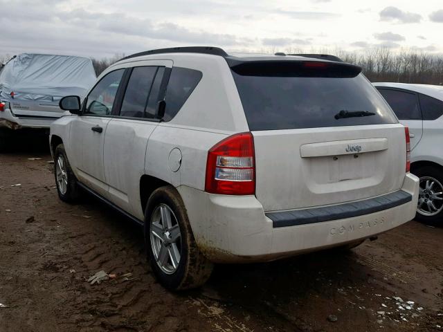 1J8FT47W37D112550 - 2007 JEEP COMPASS WHITE photo 3