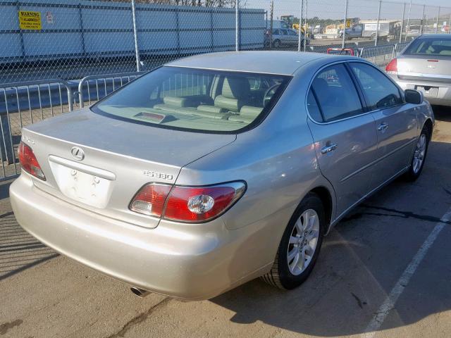 JTHBA30G045005937 - 2004 LEXUS ES 330 SILVER photo 4