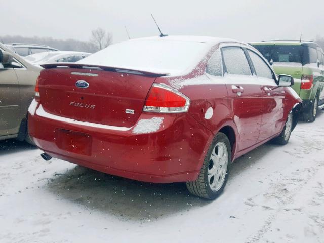 1FAHP36N19W208844 - 2009 FORD FOCUS SES RED photo 4