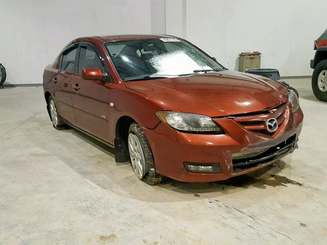 JM1BK323281128418 - 2008 MAZDA 3 S MAROON photo 1