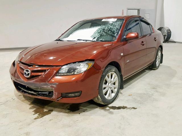 JM1BK323281128418 - 2008 MAZDA 3 S MAROON photo 2