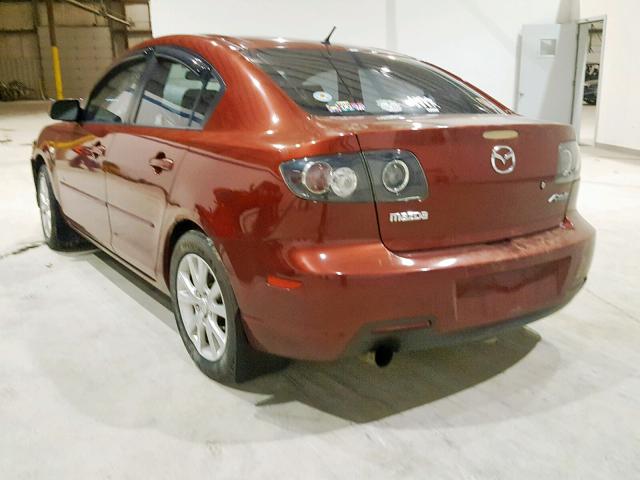 JM1BK323281128418 - 2008 MAZDA 3 S MAROON photo 3