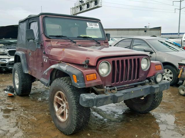 1J4FA39S22P707943 - 2002 JEEP WRANGLER / MAROON photo 1