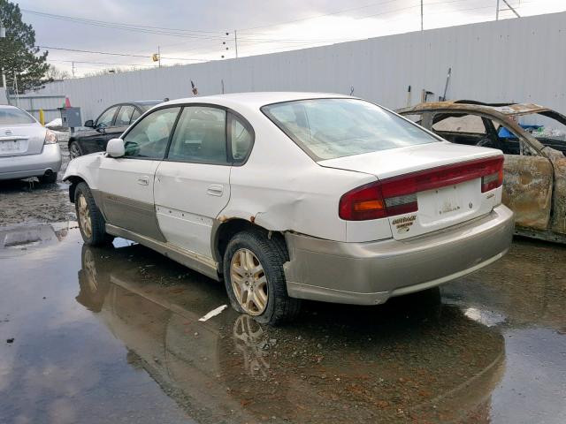 4S3BE686717214398 - 2001 SUBARU LEGACY OUT WHITE photo 3