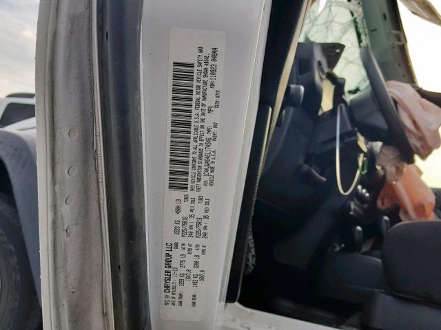 1C4AJWAG4EL174546 - 2014 JEEP WRANGLER S თეთრი ფოტო 10