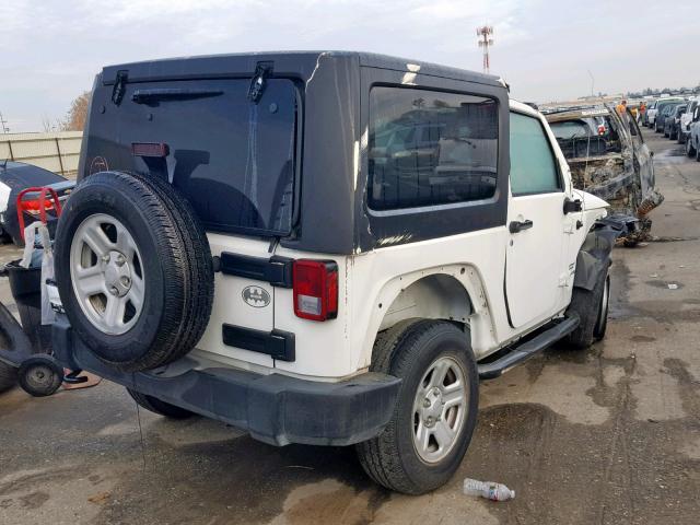 1C4AJWAG4EL174546 - 2014 JEEP WRANGLER S თეთრი ფოტო 4