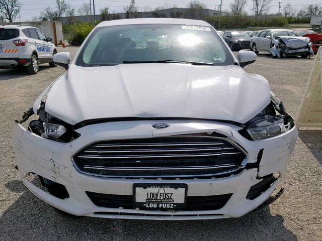 3FA6P0G77DR244152 - 2013 FORD FUSION S WHITE photo 9