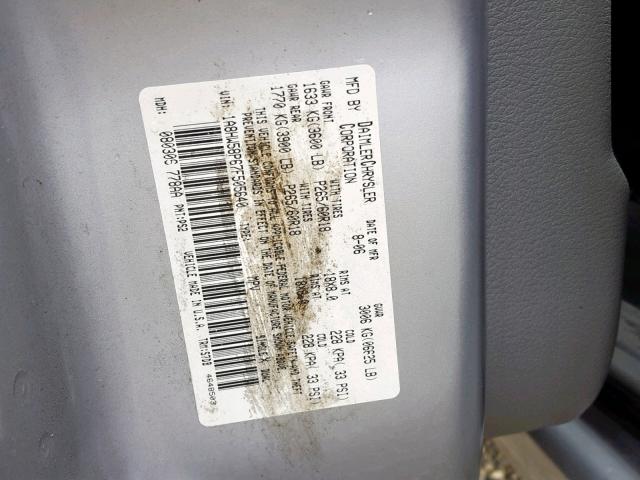 1A8HW58P67F505640 - 2007 CHRYSLER ASPEN LIMI SILVER photo 10