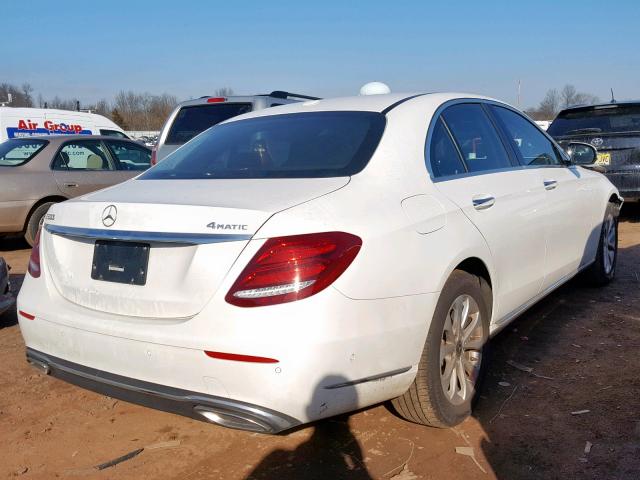 WDDZF4KB6JA297627 - 2018 MERCEDES-BENZ E 300 4MAT WHITE photo 4