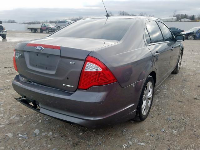 3FAHP0HG8CR264576 - 2012 FORD FUSION SE  photo 4