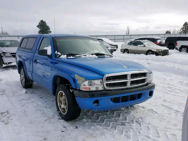 1B7FL26XXWS641140 - 1998 DODGE DAKOTA BLUE photo 1