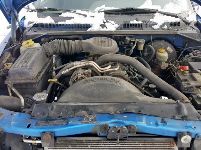 1B7FL26XXWS641140 - 1998 DODGE DAKOTA BLUE photo 7