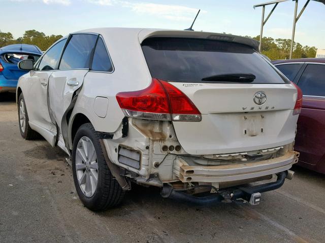 4T3ZA3BB0BU049671 - 2011 TOYOTA VENZA BASE WHITE photo 3