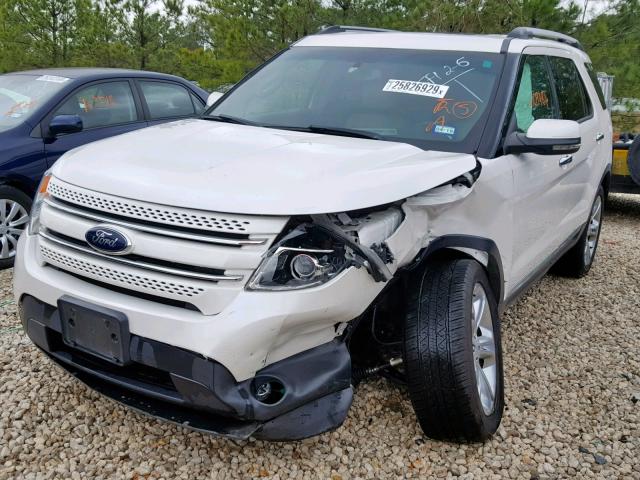 1FM5K7F85DGA16418 - 2013 FORD EXPLORER L WHITE photo 2