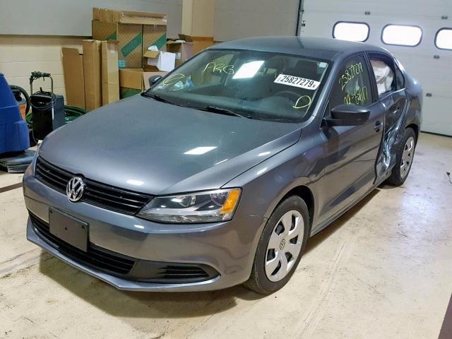 3VW2K7AJ3CM322018 - 2012 VOLKSWAGEN JETTA BASE GRAY photo 2