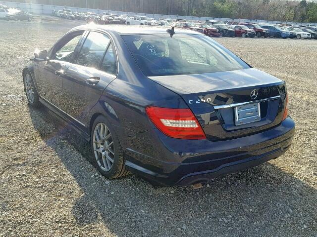 WDDGF4HB0DR257337 - 2013 MERCEDES-BENZ C 250 BLUE photo 3