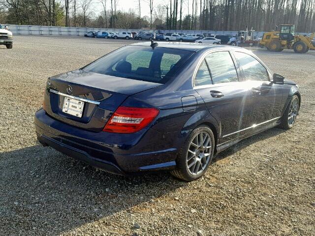 WDDGF4HB0DR257337 - 2013 MERCEDES-BENZ C 250 BLUE photo 4