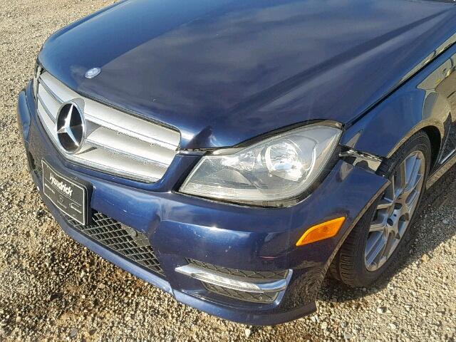 WDDGF4HB0DR257337 - 2013 MERCEDES-BENZ C 250 BLUE photo 9