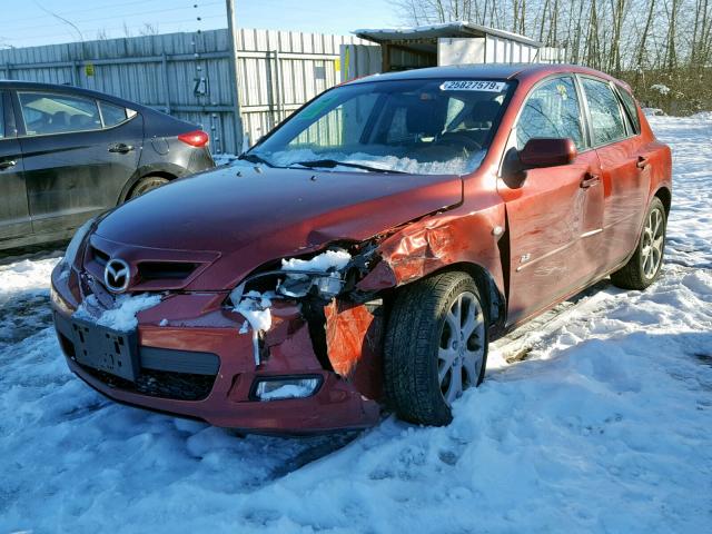 JM1BK344191230364 - 2009 MAZDA 3 S RED photo 2