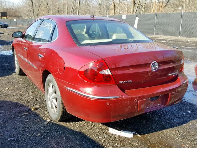 2G4WD582X81177829 - 2008 BUICK LACROSSE C RED photo 3