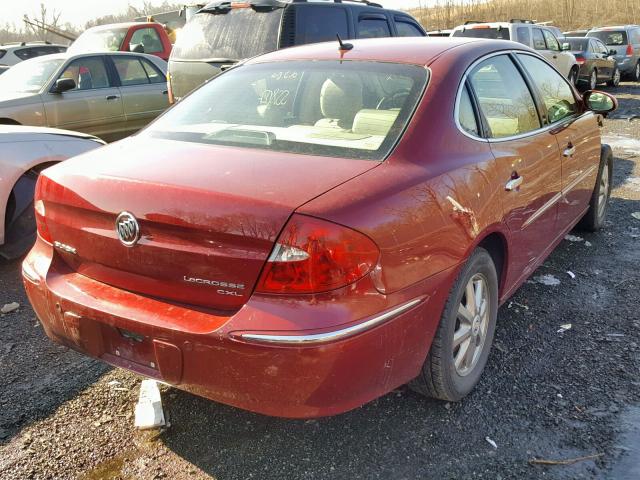 2G4WD582X81177829 - 2008 BUICK LACROSSE C RED photo 4