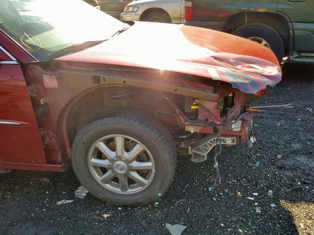 2G4WD582X81177829 - 2008 BUICK LACROSSE C RED photo 9