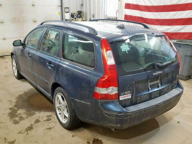 YV1MW682072282318 - 2007 VOLVO V50 T5 BLUE photo 3